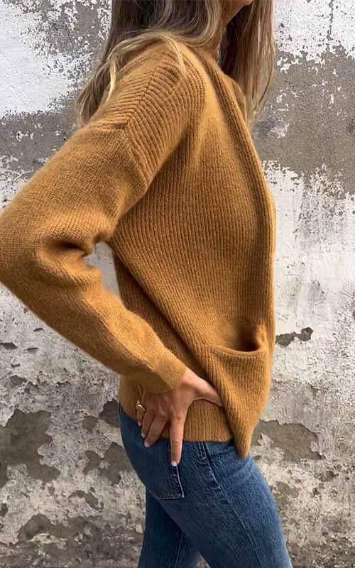 Reißverschluss-Strickjacke aus Baumwolle