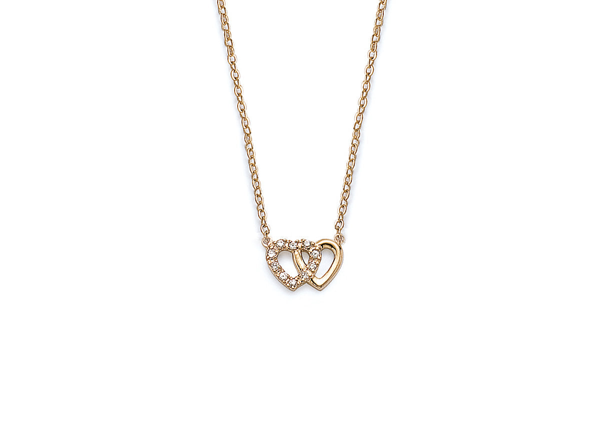 Kette Herz Liebe Verbundenheit vergoldet - Herzkette | Shop Nory