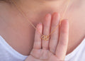 Kette mit 3 Ringen als Anhänger vergoldet | Shop Nory