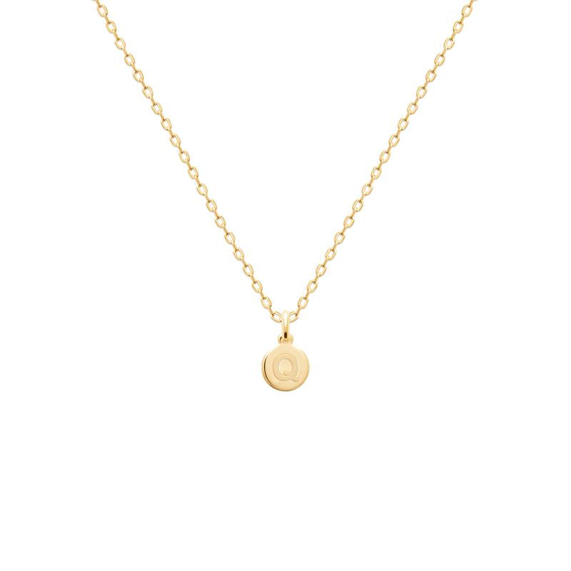 Halskette Plättchen mit Buchstaben 16 Karat Vergoldet | Shop Nory