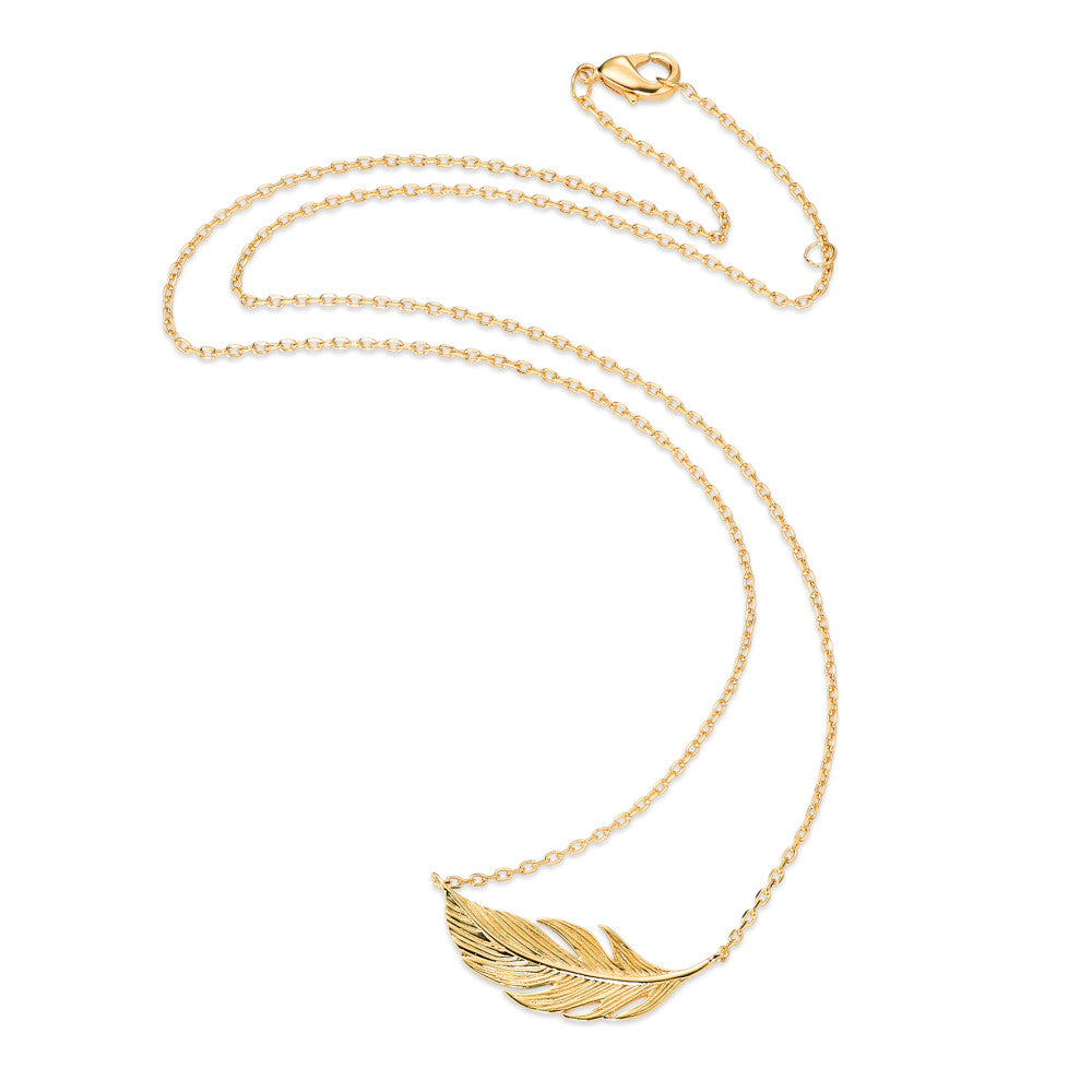 Kette mit Feder | 16Karat vergoldet | Shop Nory