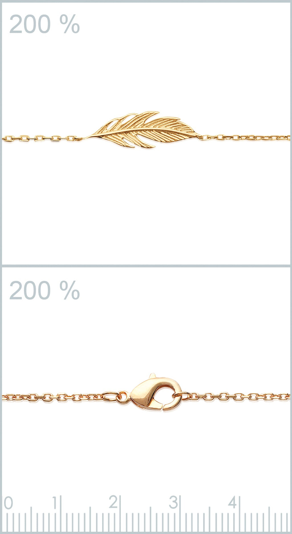 Kette mit Feder | 16Karat vergoldet | Shop Nory