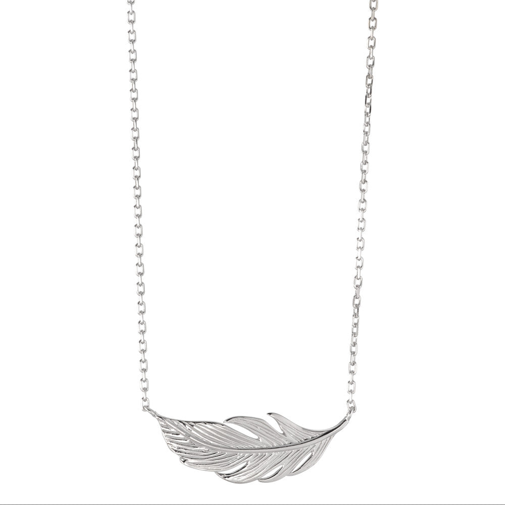 Kette mit Anhänger Feder Vogel aus Silber | Shop Nory