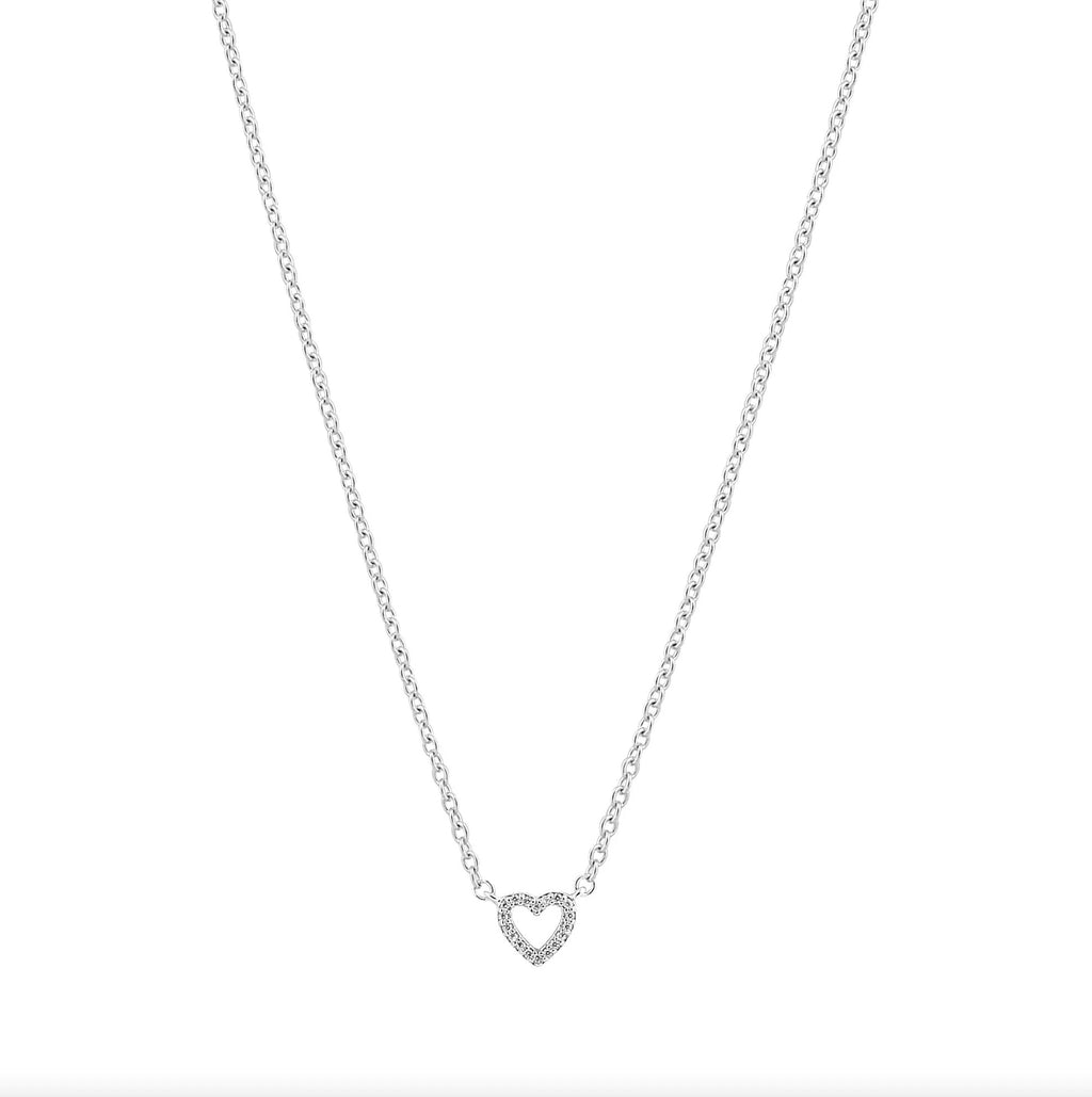 Kette Offenes Herz aus 925er Silber mit Zirkonia – Zeitlose Eleganz und Symbolik | Shop Nory