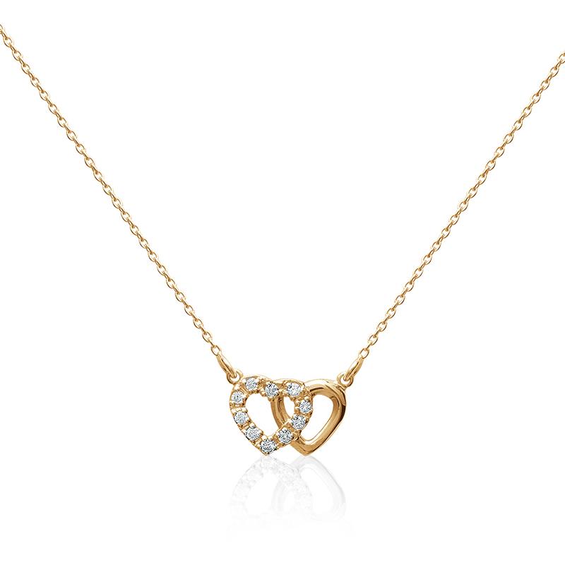 Kette Herz Liebe Verbundenheit vergoldet - Herzkette | Shop Nory