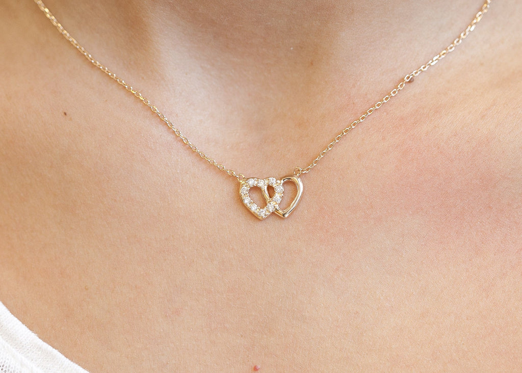 Kette Herz Liebe Verbundenheit vergoldet - Herzkette | Shop Nory