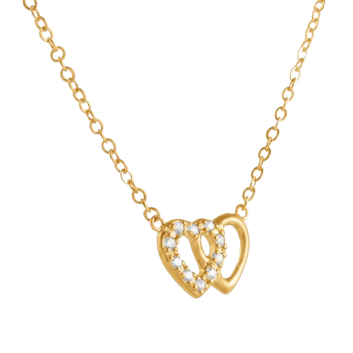 Kette Herz Liebe Verbundenheit vergoldet - Herzkette | Shop Nory