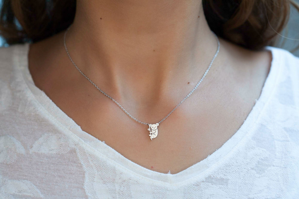 Zarte Halskette mit Koala-Anhänger – versilbert und hautfreundlich | Shop Nory