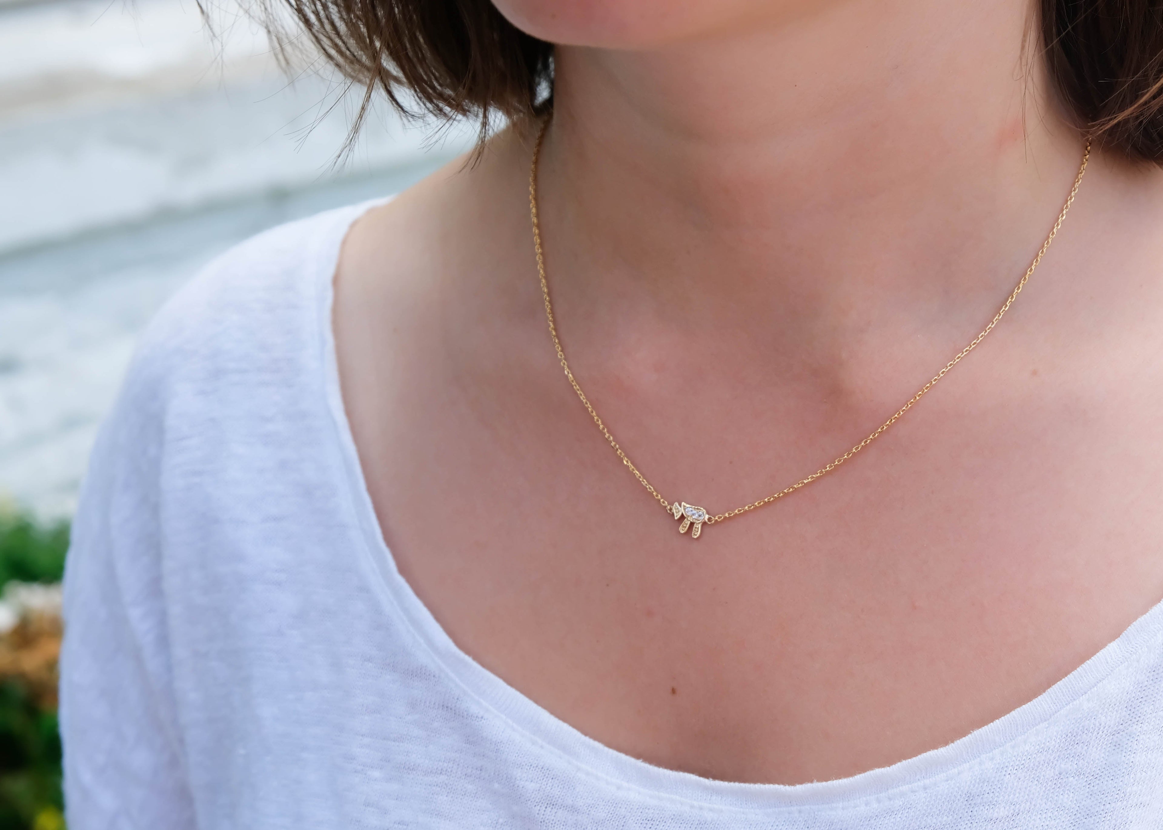 Kette mit Anhänger Jüdischer Chai Leben 16Karat vergoldet | Shop Nory
