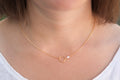 Kette mit Kreis und Perle - vergoldet | Shop Nory