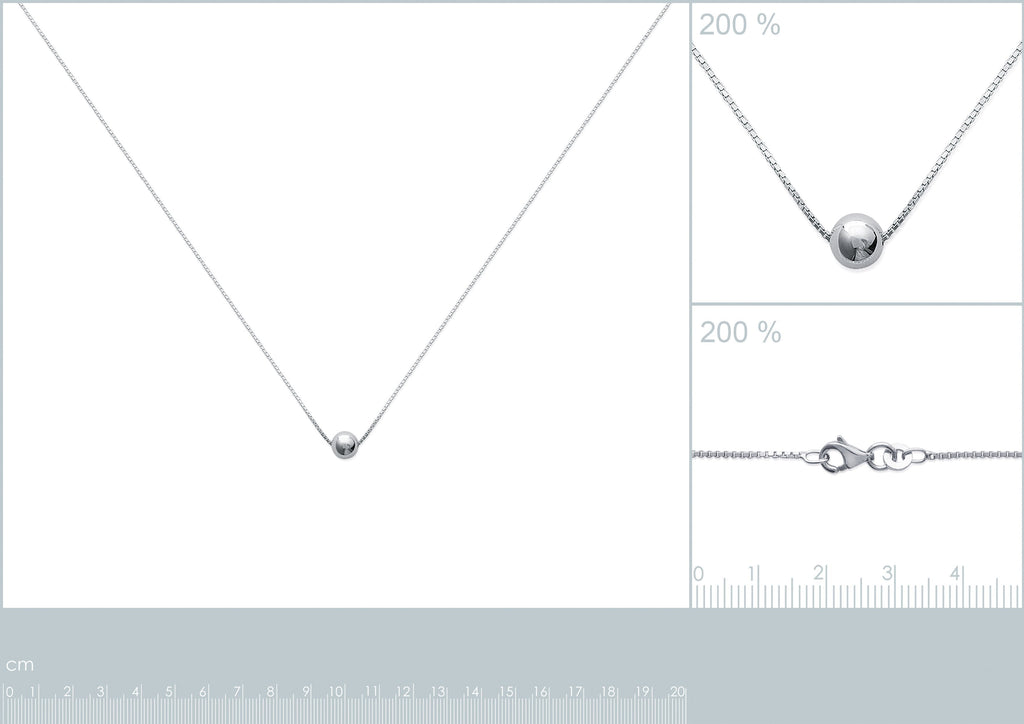 Kette mit Kugel Anhänger aus Silber | Shop Nory