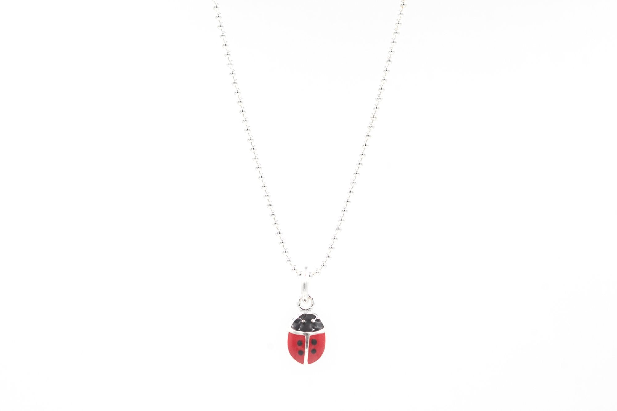 Kette mit Marienkäfer aus Silber - Kinderkette | Shop Nory