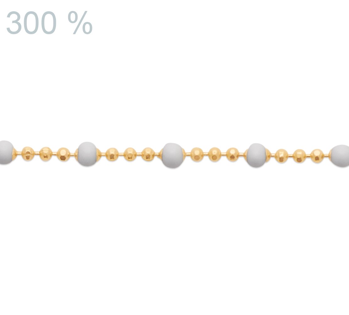 Kette mit weißen Perlen  - 16K vergoldet | Shop Nory