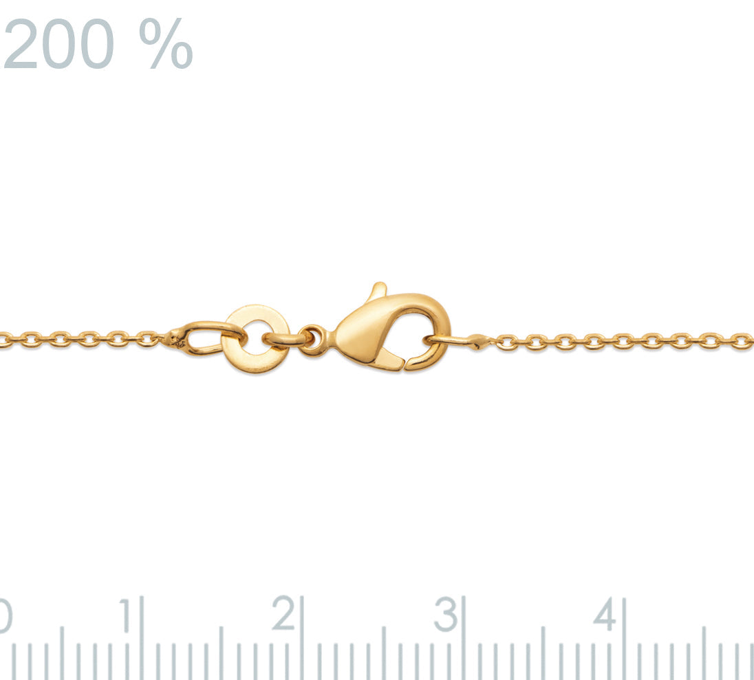 Kette Mit 9 Zirkonia-Steinchen - 18K vergoldet | Shop Nory