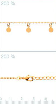 Plättchen Kette für Damen 16K vergoldet | Shop Nory