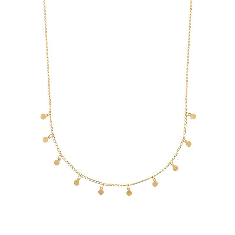 Plättchen Kette für Damen 16K vergoldet | Shop Nory