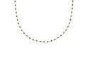 Kette mit schwarzen Perlen  - 16K vergoldet | Shop Nory