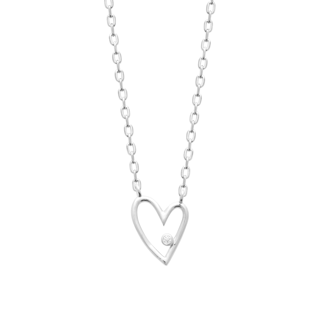 Silberkette mit Herzanhänger und Zirkonia – elegantes & zeitloses Design | Shop Nory