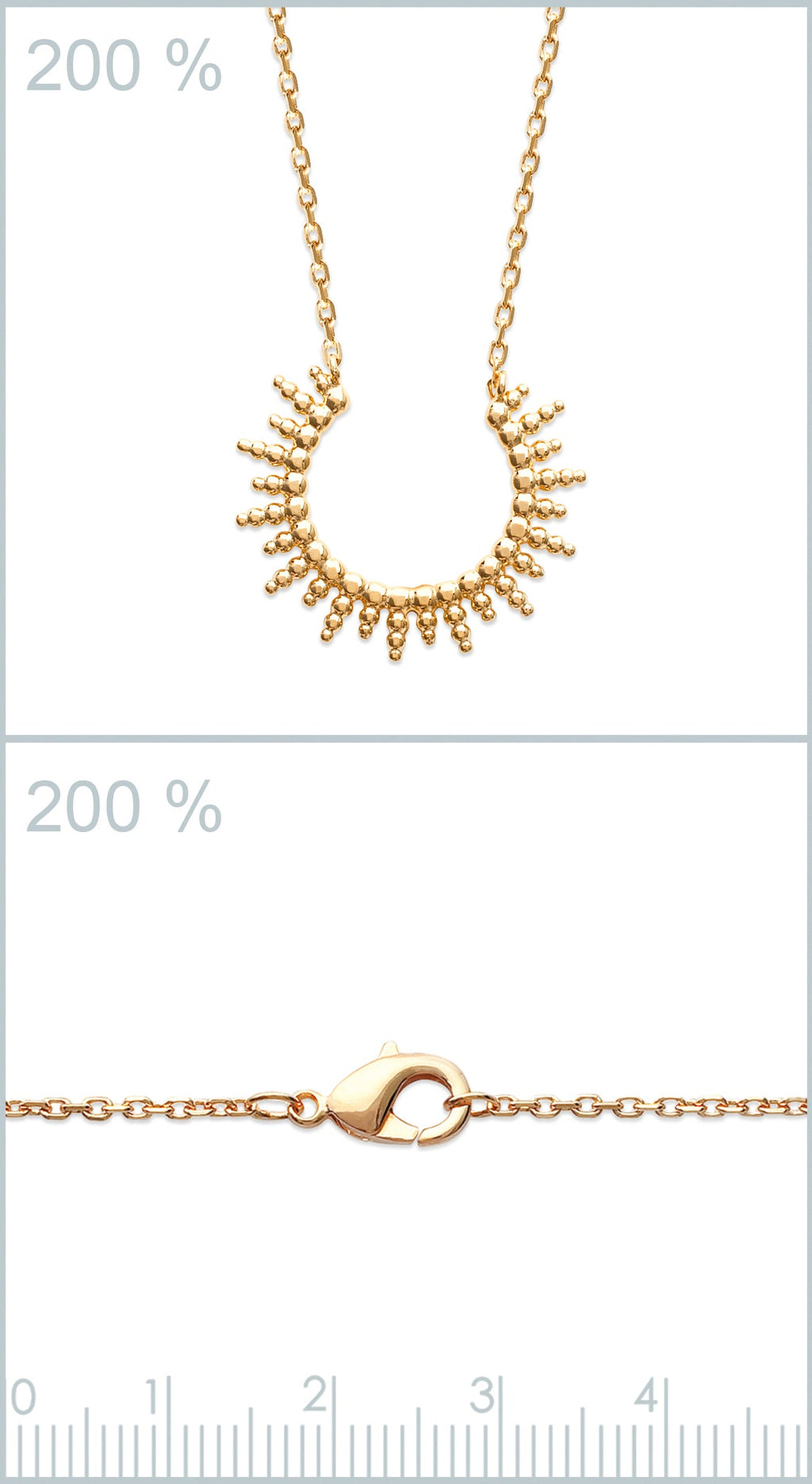 Sonnenschein Anhänger Kette vergoldet für Damen | Shop Nory