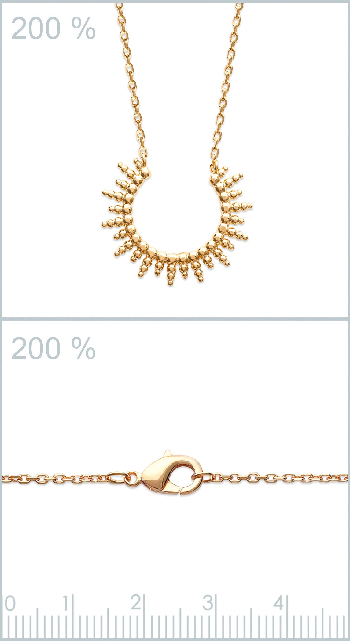 Sonnenschein Anhänger Kette vergoldet für Damen | Shop Nory