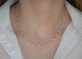 Kette mit weißen Perlen  vergoldet - Halskette für Damen | Shop Nory