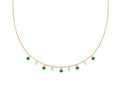 Kette Mit 9 Zirkonia-Steinchen - 18K vergoldet | Shop Nory