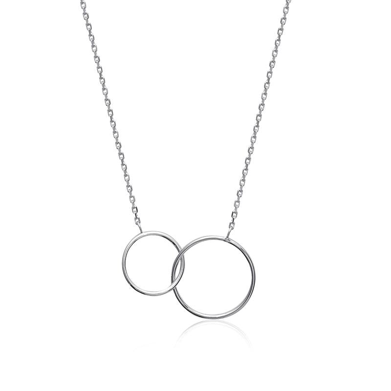 Kette Kreise aus Silber, Kette mit verschlungenen Ringen | Shop Nory