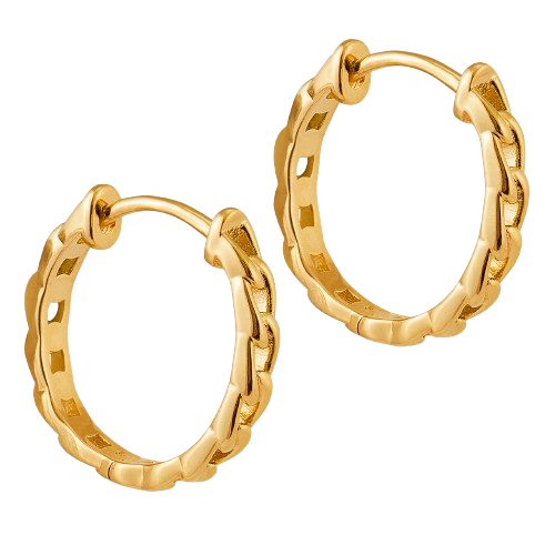 Creolen Ketten-Form - 16Karat vergoldet | Shop Nory