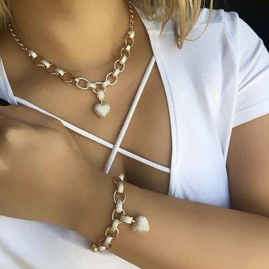 Stilvolles Zirkonia-Schmuckset - Elisette | Shop Nory