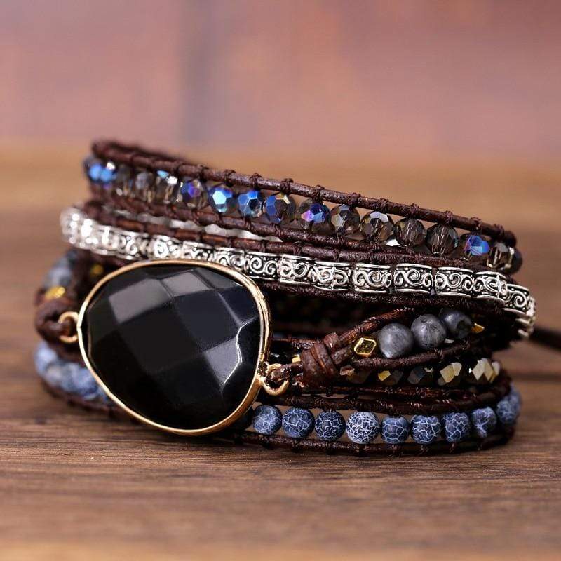 Kraftvolles Onyx-Wickelarmband – Isadora | Shop Nory
