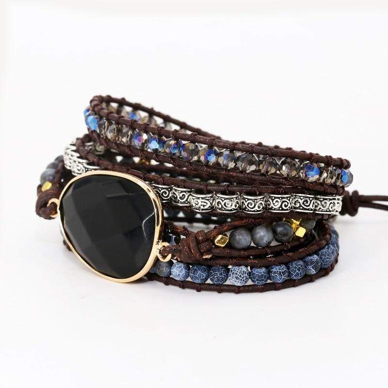 Kraftvolles Onyx-Wickelarmband – Isadora | Shop Nory