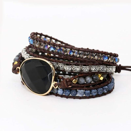 Kraftvolles Onyx-Wickelarmband – Isadora | Shop Nory