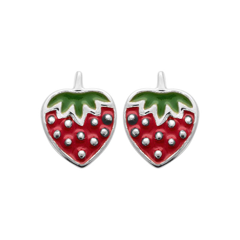 Ohrstecker Erdbeeren Kinder Ohrringe aus 925 Silber | Shop Nory