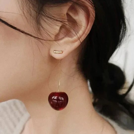 Rote Kirschen Ohrringe – Fleur | Shop Nory