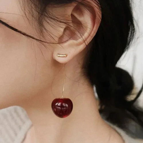 Rote Kirschen Ohrringe – Fleur | Shop Nory