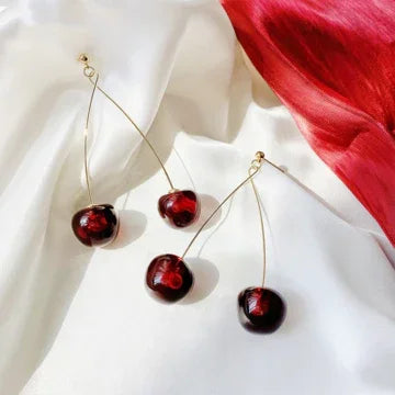 Rote Kirschen Ohrringe – Fleur | Shop Nory