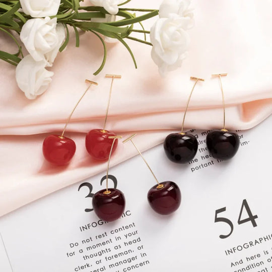 Rote Kirschen Ohrringe – Fleur | Shop Nory