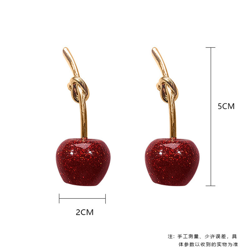 Wunderschöne rote Kirschohrringe | Shop Nory