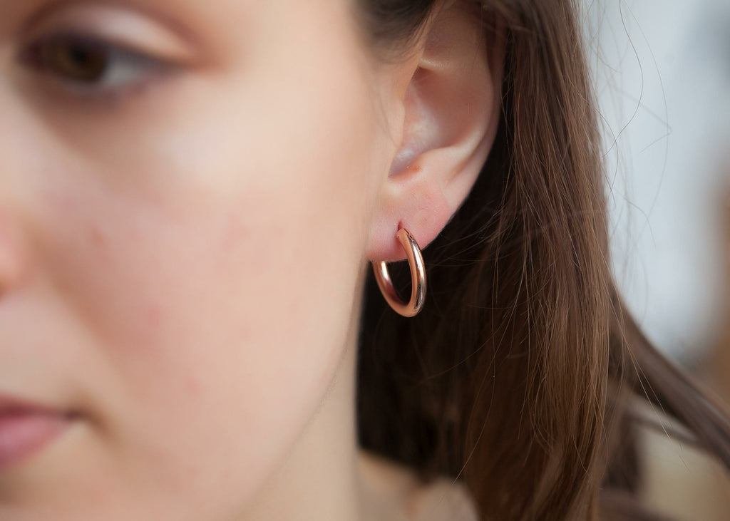 Ohrringe Creolen - 18 Karat Rosévergoldet | Shop Nory