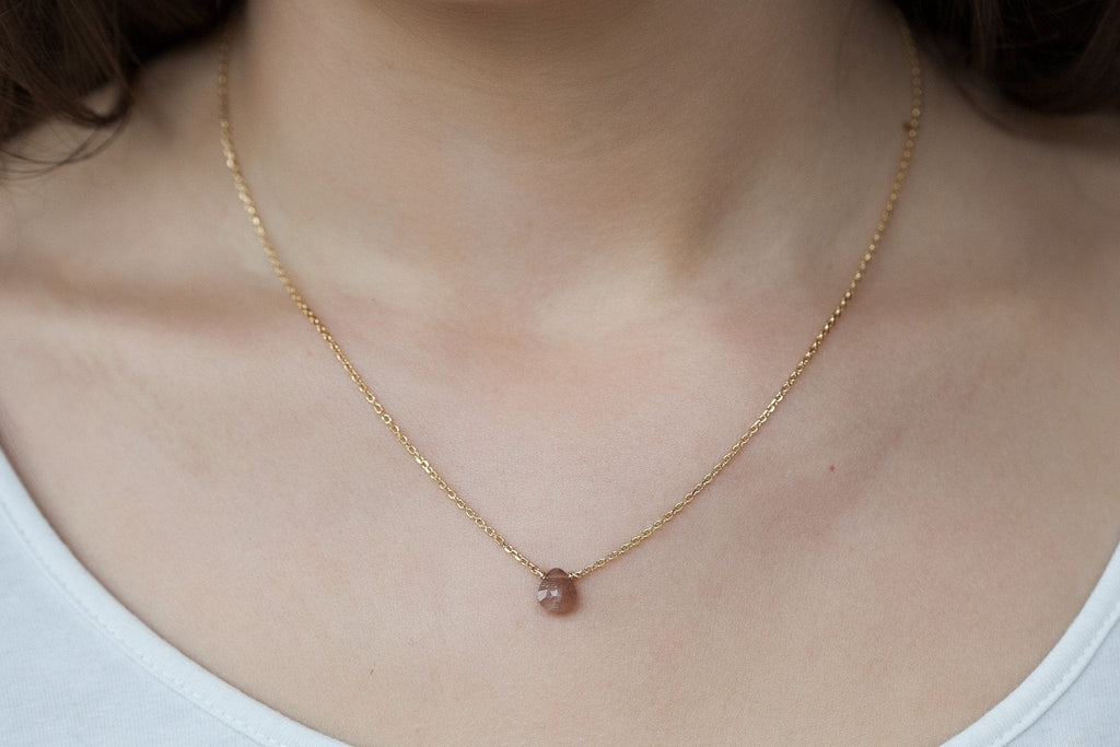 Kleine Heilstein Kette - 16K Vergoldet | Shop Nory