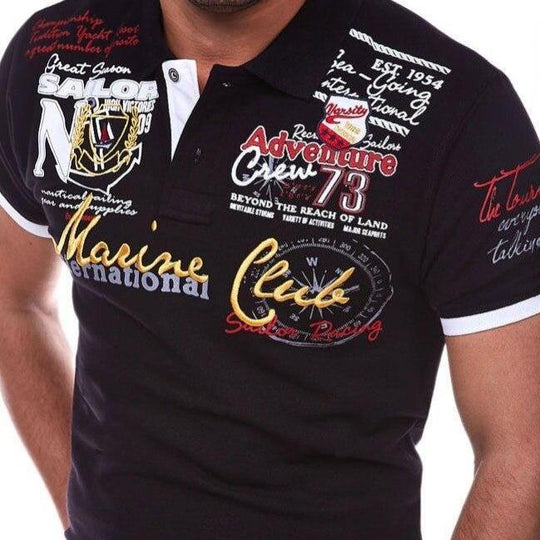 ShopNory | Poloshirt mit Buchstaben für Herren