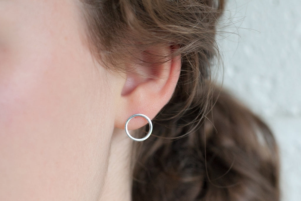 Ohrringe Ohrstecker Kreis Rund aus Silber | Shop Nory