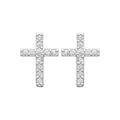 Kreuz Ohrstecker mit Zirkonia aus Silber - Ohrringe für Damen | Shop Nory