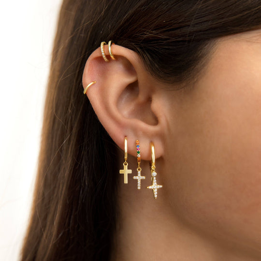 Ohrringe mit Kreuzanhänger - Aurelia | Shop Nory