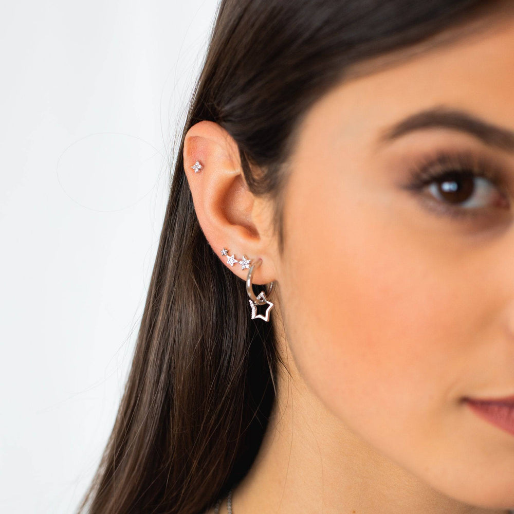 Blumenförmige Zirkonia-Ohrringe – Elise | Shop Nory