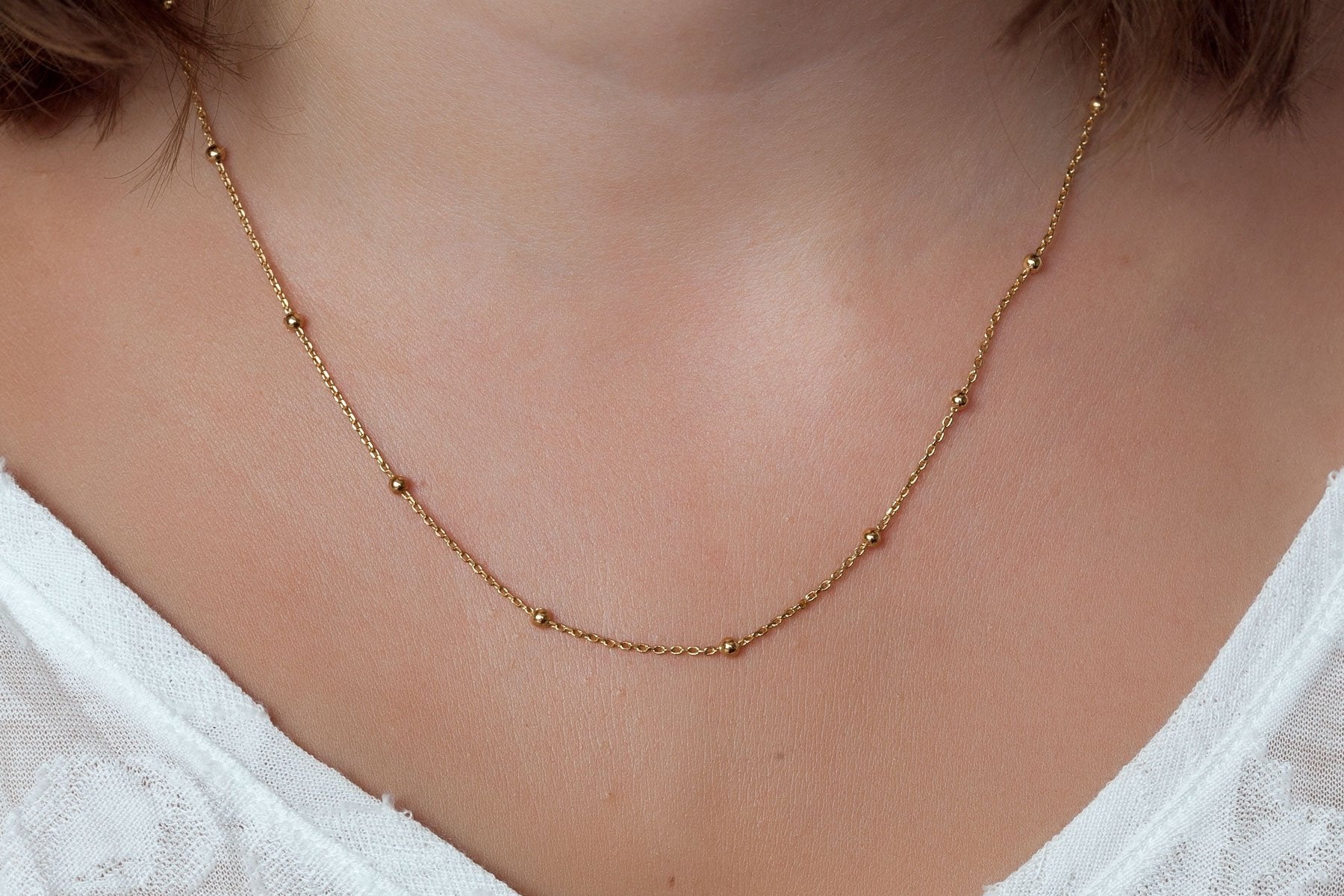 Kette Kugeln - 16Karat vergoldet | Shop Nory