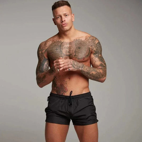 Kurze Badeshorts für Männer mit Tasche