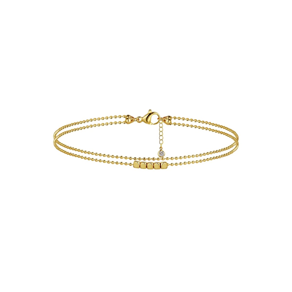 14k Gold Punkt Fußkette Sommer Strand | Shop Nory