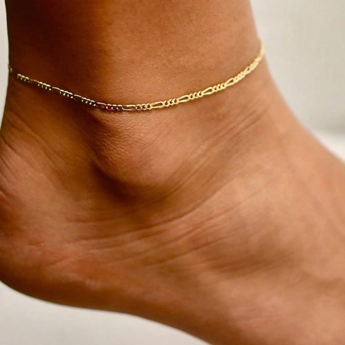 14K vergoldete Kettenfußketten | Shop Nory