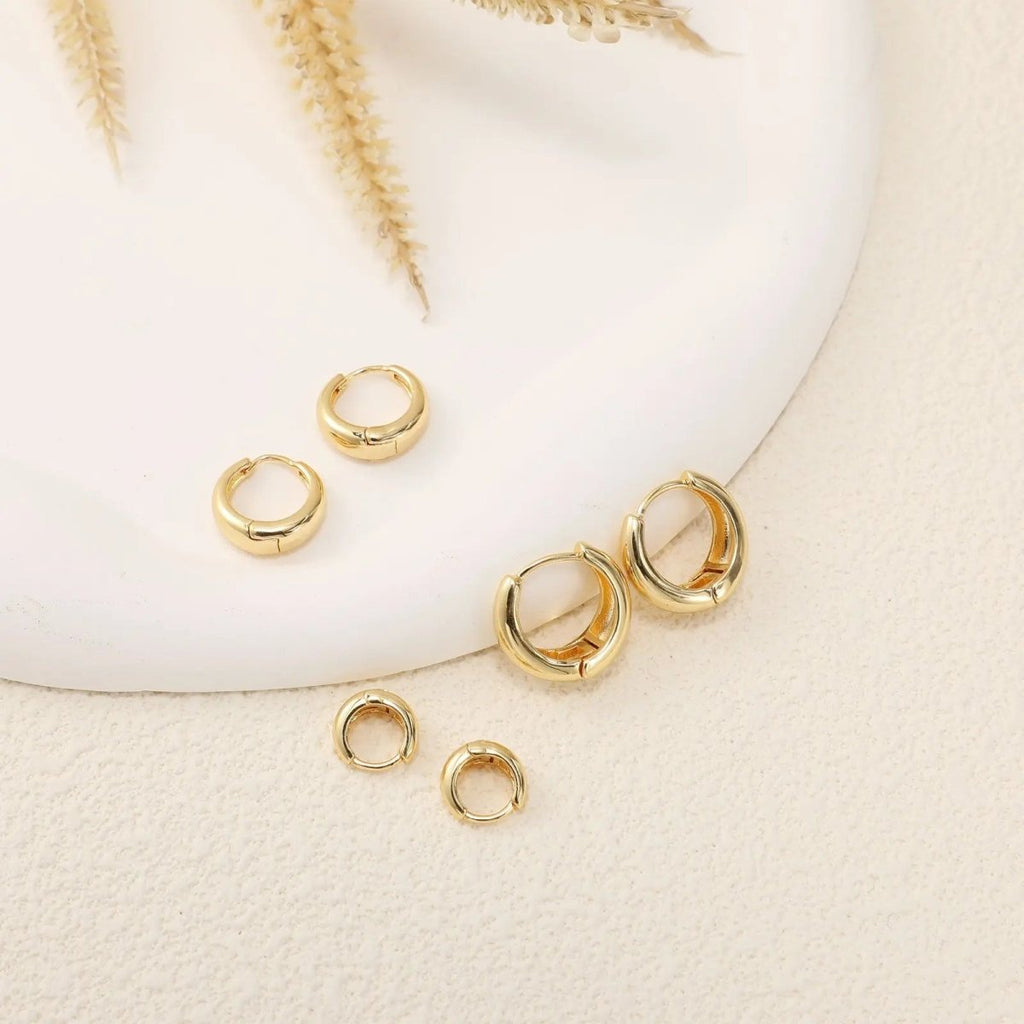 14K vergoldete kleine Creolen | Shop Nory